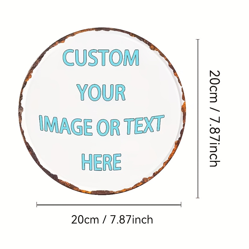 Custom Round Metal Tin Sign, P - Brass Weight Plate のレビューと価格